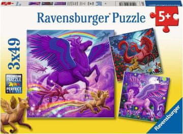 Ravensburger Sestavljanka Mitična vladarstva 3x49 kosov