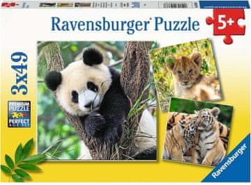 Ravensburger Panda, tiger in lev 3x49 kosov
