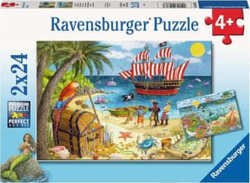 Ravensburger Sestavljanka Pirati in morske deklice 2x24 kosov