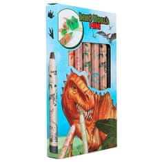 Dino World Sada pastelek Mini, 5 pastelek, 1 ořezávátko