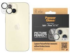 PanzerGlass Picture Perfect zaščitno steklo za kamero za iPhone 15/15 Plus, kaljeno, črno