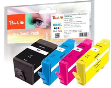 Peach združljiva kartuša HP št. 903XL, več pakiranj1x bk,c,m,y
