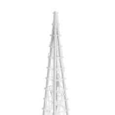 Vidaxl Akrilni okrasni LED stožec hladno bel 90 cm