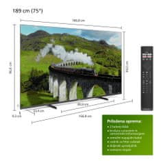 75PUS7608/12 4K UHD LED televizor, Smart TV