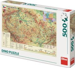 Dino Puzzle Zemljevid Češke 500 kosov