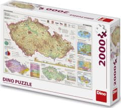 Dino Puzzle Zemljevid Češke 2000 kosov