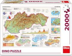 Dino Puzzle Zemljevid Slovaške republike 2000 kosov