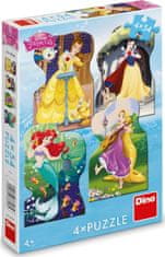 Dino Disneyjeva sestavljanka princesa 4x54 kosov