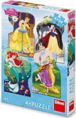 Disneyjeva sestavljanka princesa 4x54 kosov