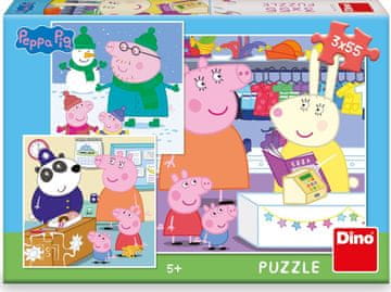 Dino Puzzle Peppa Pig 3x55 kosov