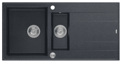 QUADRON Pomivalno korito EVAN 156, črn diamant
