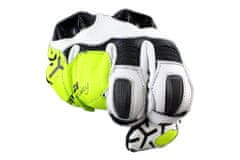 Cappa Racing Usnjene motoristične rokavice TANAKA, dolge, črna/bela/zelena XL