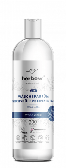 HERBOW Parfum / koncentrirani mehčalec za perilo 2v1 WHITE LOVE, za 200 pranj