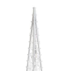 Vidaxl Akrilni okrasni LED stožec hladno bel 120 cm
