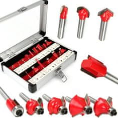 MAR-POL Čelni rezkarji za les, komplet 15 kosov v kovčku M22548