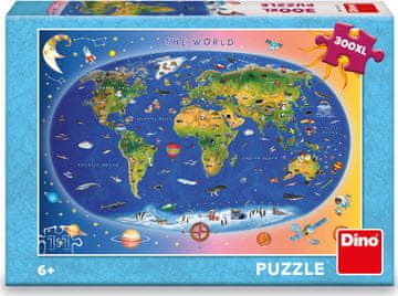 Dino Otroška karta 300 XL Puzzle