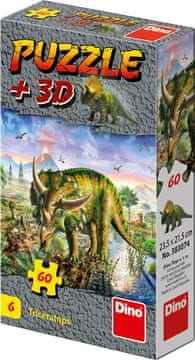 Dino Dinozavri Puzzle: Triceratops 60 kosov