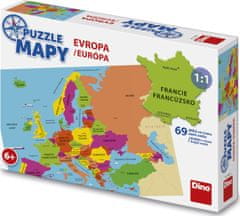 Dino Puzzle Zemljevidi Evrope 69 kosov