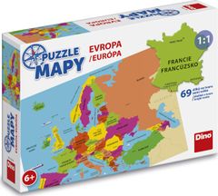 Dino Puzzle Zemljevidi Evrope 69 kosov