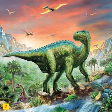 Dino Dinozavri Puzzle: Iguanodon 60 kosov