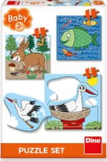 Dino Živali: kje živijo 3-5 baby puzzle