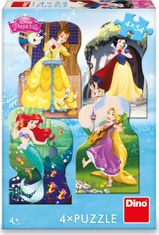 Dino Disneyjeve princese in prijatelji: sestavljanka 4x54 kosov