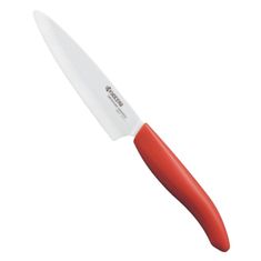 Kyocera keramični nož z belim rezilom/ 11 cm dolgo rezilo/ rdeč plastičen ročaj