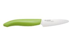Kyocera keramični nož z belim rezilom/ 7,5 cm dolgo rezilo/ zelen plastičen ročaj
