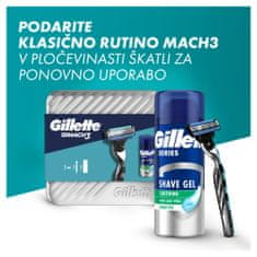 Gillette set, Mach3 britvica, gel za britje, pločevinasta škatla