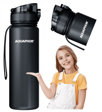 shumee Aquaphor steklenica s filtrom za vodo 0,5l črna + 1 filter