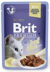 Brit Premium Cat Delicate fileti v želeju z govedino - 85 g