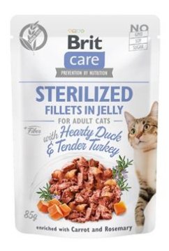 Brit Care Cat Fillets in Jelly Sterile Duck &amp; Turkey 85g