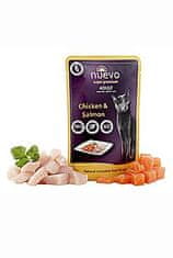 Nuevo mačji žepek Adult piščanec in losos 85g