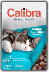 Calibra Catkapsa Premium Adult postrv in losos 100g