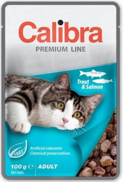 Calibra Catkapsa Premium Adult postrv in losos 100g