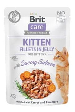Brit Care Cat Fillets in Jelly Kitten z lososom 85g