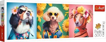 Trefl Panoramska sestavljanka Dog Fashion Week 500 kosov