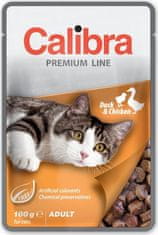 Calibra Catkapsa Premium Adult raca in piščanec 100g