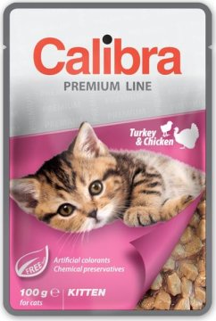 Calibra Catkapsa Premium Kitten puran in piščanec100g