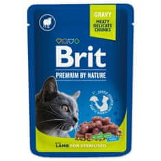 Brit Premium Chunks z jagnjetino v omaki za sterilizirane mačke - 100 g
