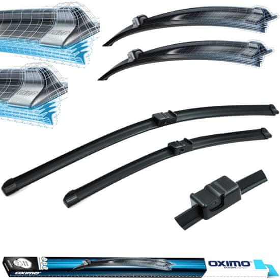 OXIMO® Metlice avtomobilskih brisalcev Oximo 650/500 WA350500, BMW X3 (F25) suv 09.2010-08.2017, BMW X4 (F26) suv 06.2014-, Volvo S40 (II MS, P11) sedan 01.2004-07.2005, Volvo V50 (MW) estate/ kombi 2004-05