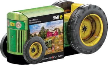 EuroGraphics Sestavljanka v pločevinasti škatli Stari traktor 550 kosov