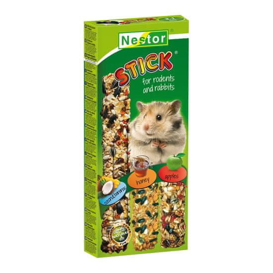 Nestor Stick 3 v 1 za glodavce sadje, med, tropsko sadje 3 kom 175g