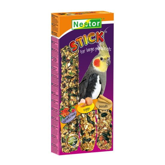 Nestor Palčke 3v1 za papige ribez, biskvit in jajce 3 kom / 175g