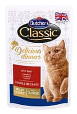 Butcher's Cat Delic.Dinners goveje žepke 100g