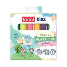 Spokey EASY Kids PASTEL Šolski plastelin, 6 pastelnih barv