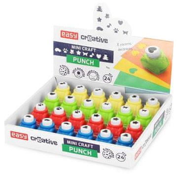 Spokey EASY Creative Dekorativni mini luknjač, 24 kosov v pakiranju, 8 vzorcev