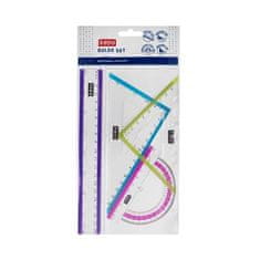 Spokey EASY Komplet šolskih in risalnih ravnil, 20 cm