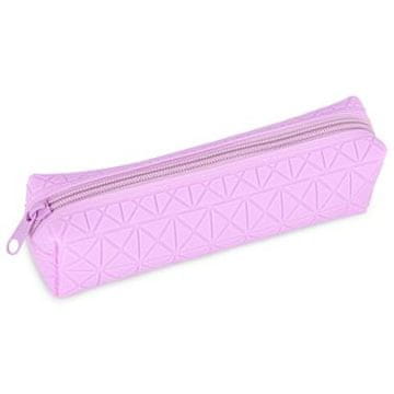 Spokey EASY Flow Silikonski etui za šolske potrebščine, roza