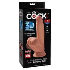 King Cock Plus DILDO King Cock Plus With Swinging Balls 7 Tan